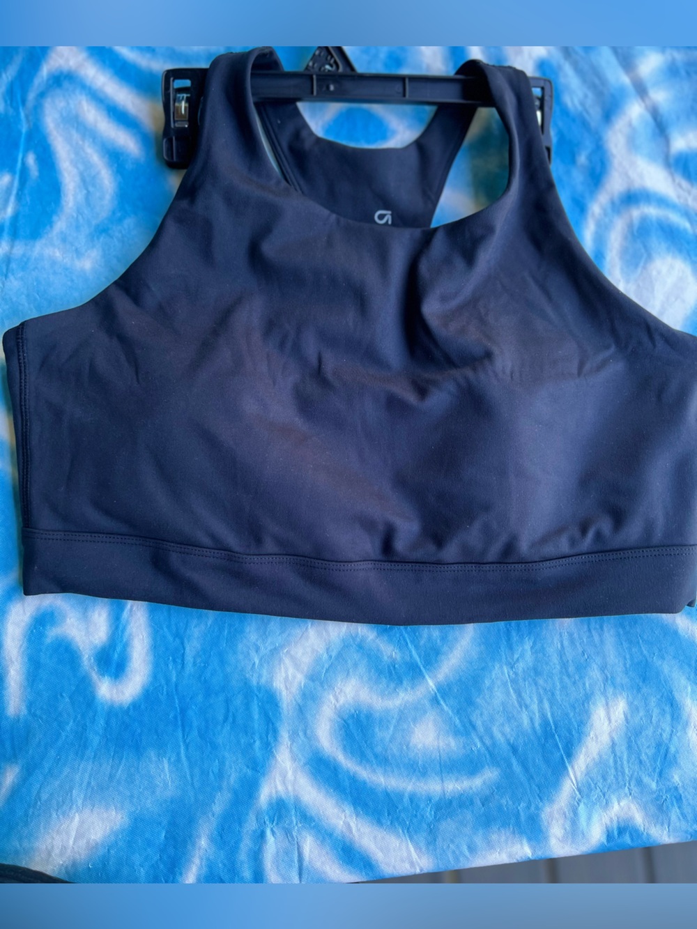 GAP Dark Navy High-Neck Racerback Sports Bra